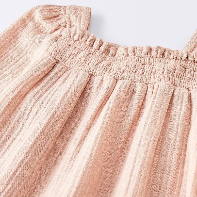 slide 3 of 4, Baby Girls' Smocked Dress - Cloud Island™ Pink 12M, 1 ct