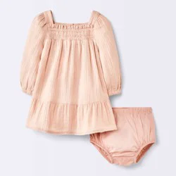 Baby Girls' Smocked Dress - Cloud Island™ Pink 12M
