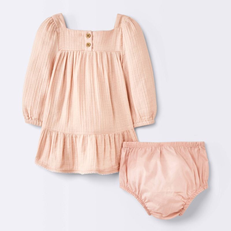 slide 2 of 4, Baby Girls' Smocked Dress - Cloud Island™ Pink 24M, 1 ct