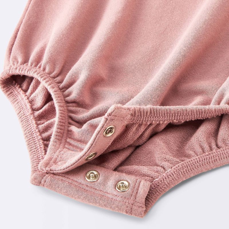 slide 3 of 4, Baby Girls' Love Sweatshirt Romper- Cloud Island™ Pink Newborn, 1 ct