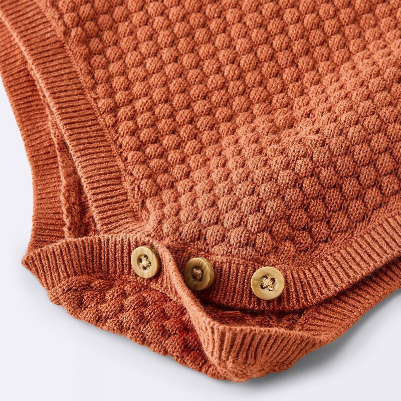 slide 2 of 4, Baby Girls' 2pc Sweater Romper Set - Cloud Island™ Brown 6-9M, 2 ct