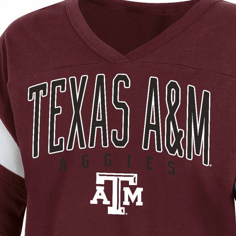 slide 3 of 3, NCAA Texas A&M Aggies Women's Jersey T-Shirt - S, 1 ct