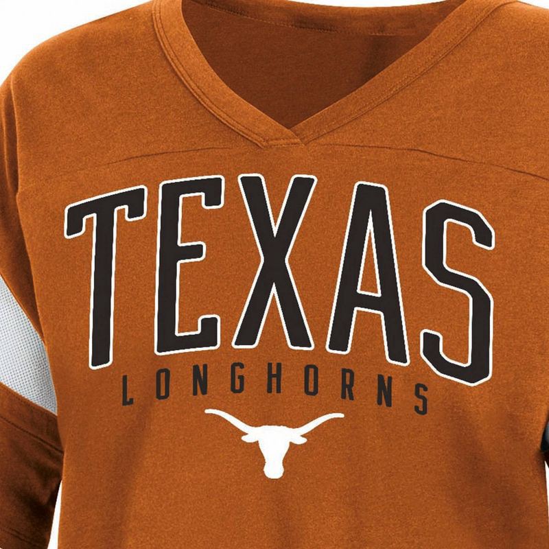 slide 3 of 3, NCAA Texas Longhorns Women's Jersey T-Shirt - L, 1 ct
