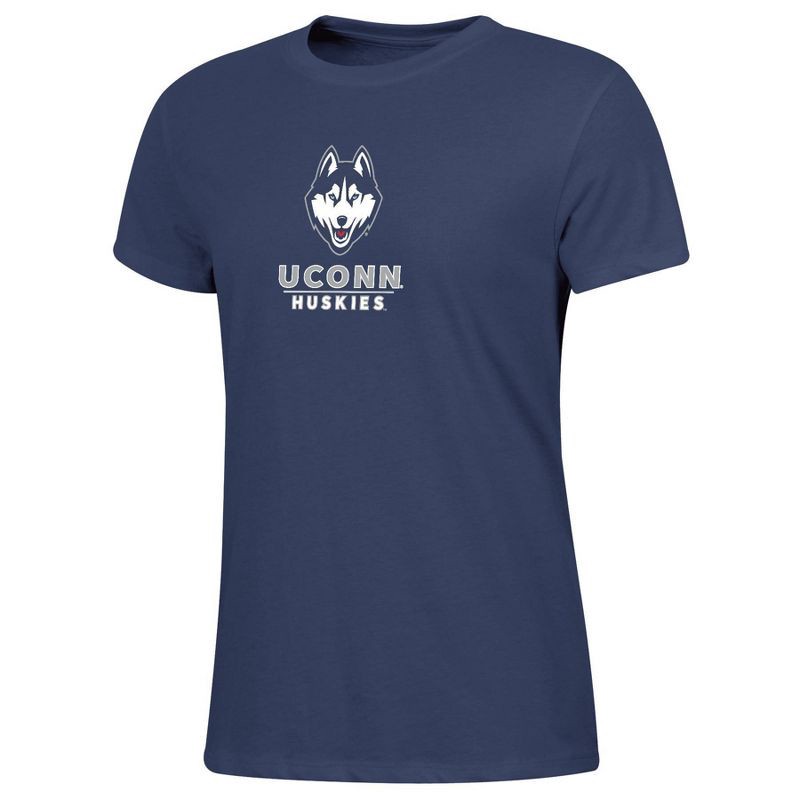 slide 1 of 3, NCAA UConn Huskies Women's Crew T-Shirt - M: Relaxed Fit, Lightweight Jersey, 1 ct