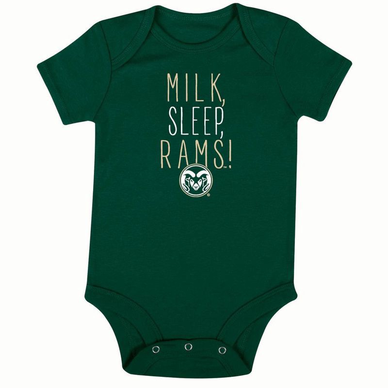 slide 3 of 4, NCAA Colorado State Rams Infant Toddler Boys' 3pk Bodysuit - 0-3M, 3 ct