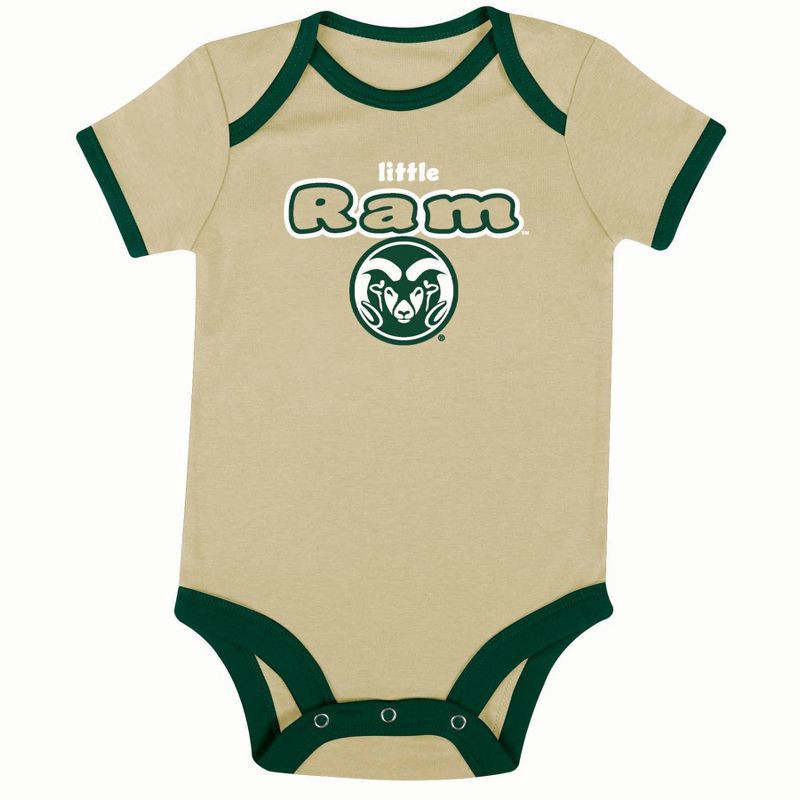 slide 1 of 4, NCAA Colorado State Rams Infant Toddler Boys' 3pk Bodysuit - 3-6M, 3 ct