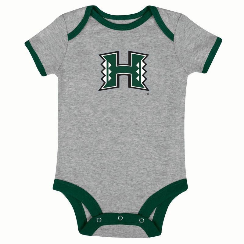 slide 2 of 4, NCAA Hawaii Rainbow Warriors Infant Toddler Boys' 3pk Bodysuit - 3-6M, 3 ct