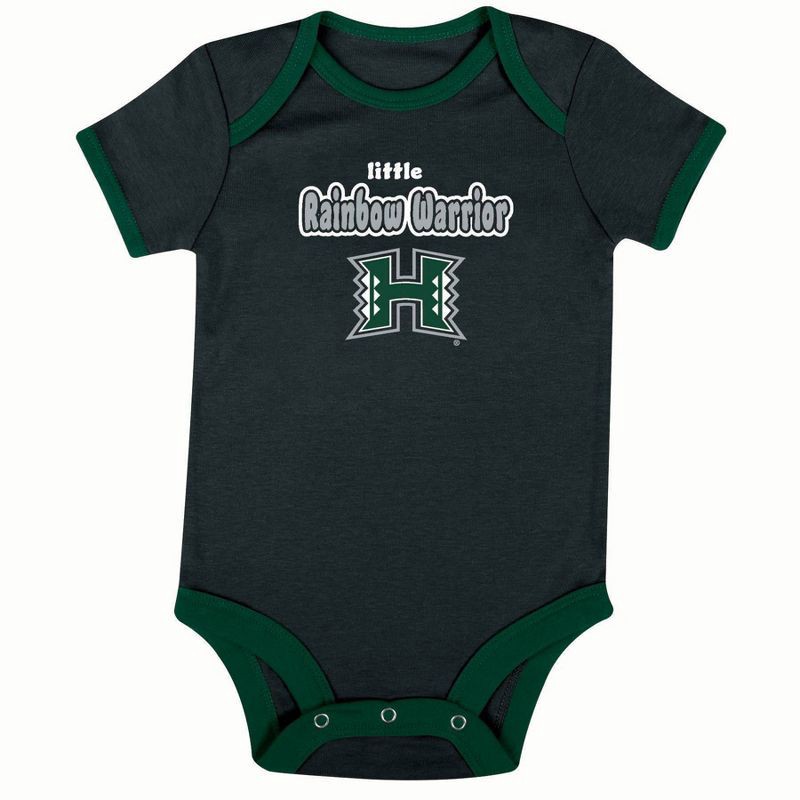 slide 1 of 4, NCAA Hawaii Rainbow Warriors Infant Toddler Boys' 3pk Bodysuit - 3-6M, 3 ct