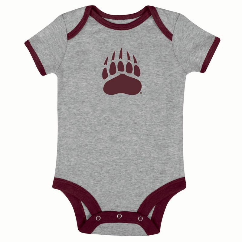 slide 3 of 4, NCAA Montana Grizzlies Infant Toddler Boys' 3pk Bodysuit - 6-9M, 3 ct