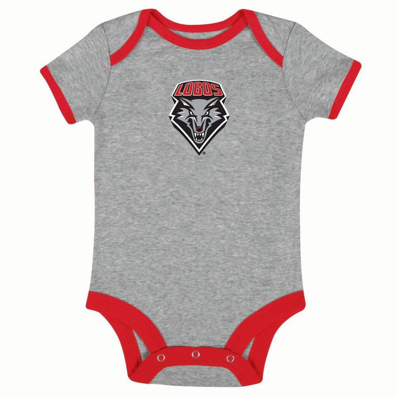 slide 2 of 4, NCAA New Mexico Lobos Infant Toddler Boys' 3pk Bodysuit - 3-6M, 3 ct