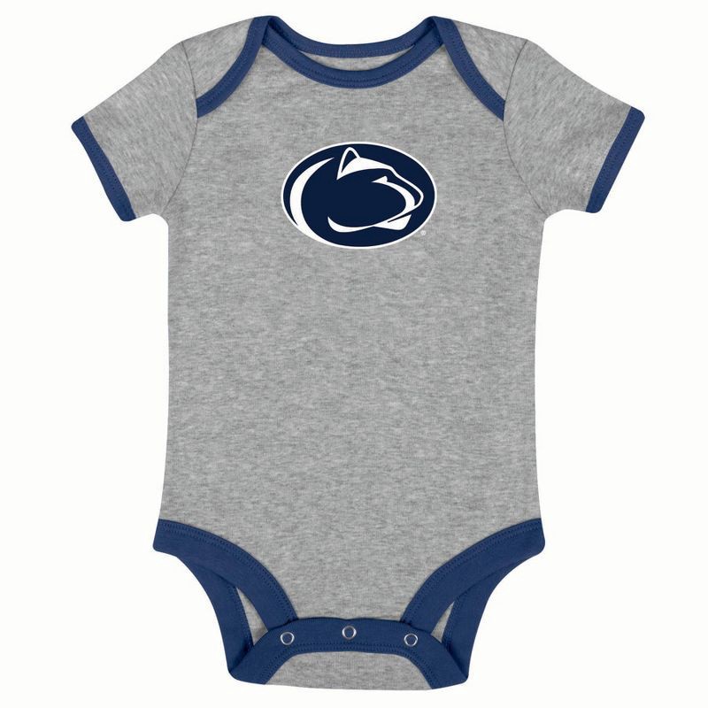 slide 3 of 4, NCAA Penn State Nittany Lions Infant Toddler Boys' 3pk Bodysuit - 6-9M, 3 ct