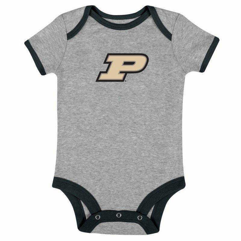 slide 3 of 4, NCAA Purdue Boilermakers Infant Toddler Boys' 3pk Bodysuit - 0-3M, 3 ct