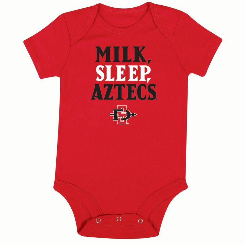 slide 2 of 4, NCAA San Diego State Aztecs Infant Toddler Boys' 3pk Bodysuit - 6-9M, 3 ct