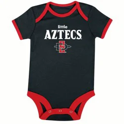NCAA San Diego State Aztecs Infant Toddler Boys' 3pk Bodysuit - 3-6M