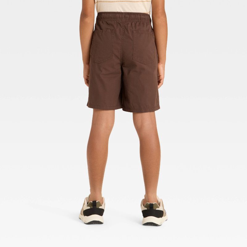 slide 2 of 3, Boys' Playwear 'At the Knee' Pull-On Shorts - Cat & Jack™ Brown XL, 1 ct