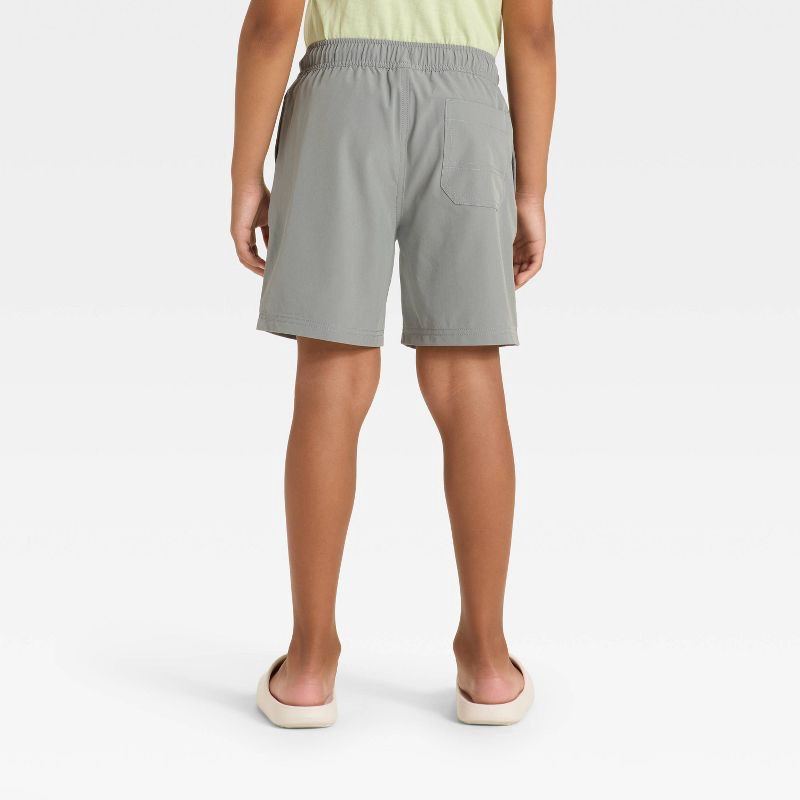 slide 2 of 3, Boys' Quick Dry 'Above the Knee' Pull-On Shorts - Cat & Jack™ Gray M, 1 ct