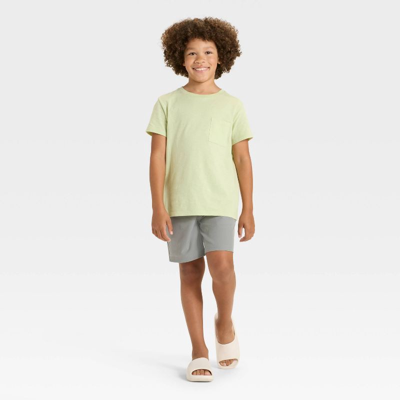 slide 3 of 3, Boys' Quick Dry 'Above the Knee' Pull-On Shorts - Cat & Jack™ Gray M, 1 ct