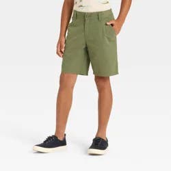 Boys' Flat Front 'At the Knee' Chino Shorts - Cat & Jack™ Mint Green 16
