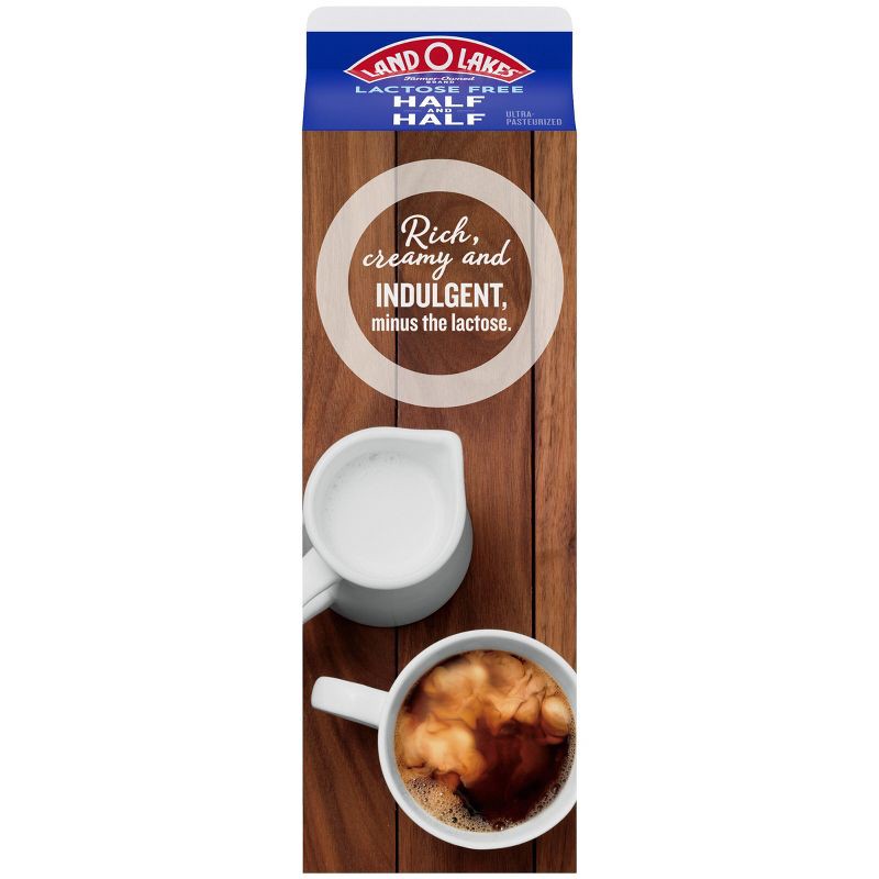 slide 7 of 8, Land O'Lakes Unflavored Lactose Free Half and Half - 32 fl oz, 32 fl oz