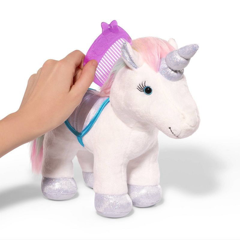 slide 4 of 5, Pucci Pals Plush with Purse Rainbow Glam Bag & Sparkly Unicorn: Stuffed Fantasy Animal Set, Pets Theme, 9" Height, 1 ct