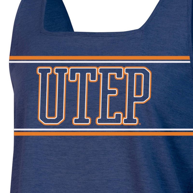 slide 3 of 3, NCAA UTEP Miners Women's Fashion Tank Top - M: Cotton-Polyester Blend, Square Neckline, 1 ct