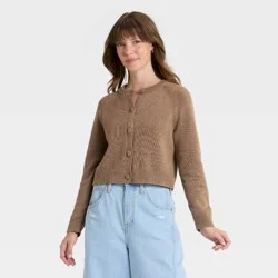 Women's Button-Down Cardigan Sweater - Universal Thread™ Brown XS