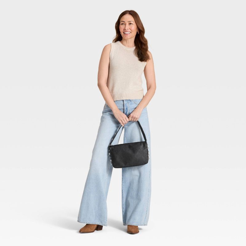 slide 3 of 3, Women's Sweater Tank Top - Universal Thread™ Heather Cream M, 1 ct