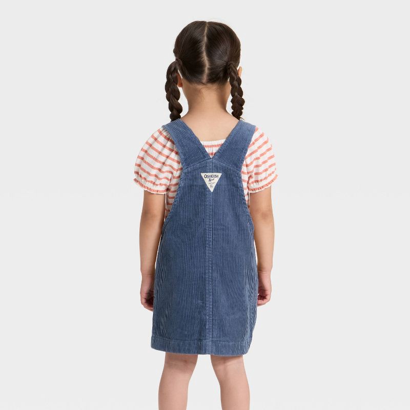 slide 2 of 4, OshKosh B'gosh Toddler Girls' Corduroy Skirtall - Navy Blue 18M, 1 ct