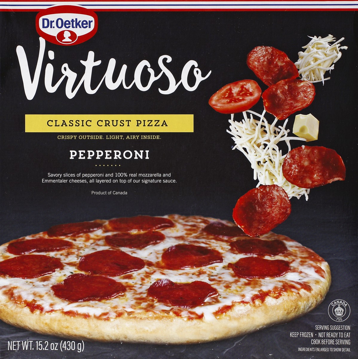 slide 3 of 4, Dr. Oetker Virtuoso Pepperoni Classic Crust Pizza, 15.2 oz