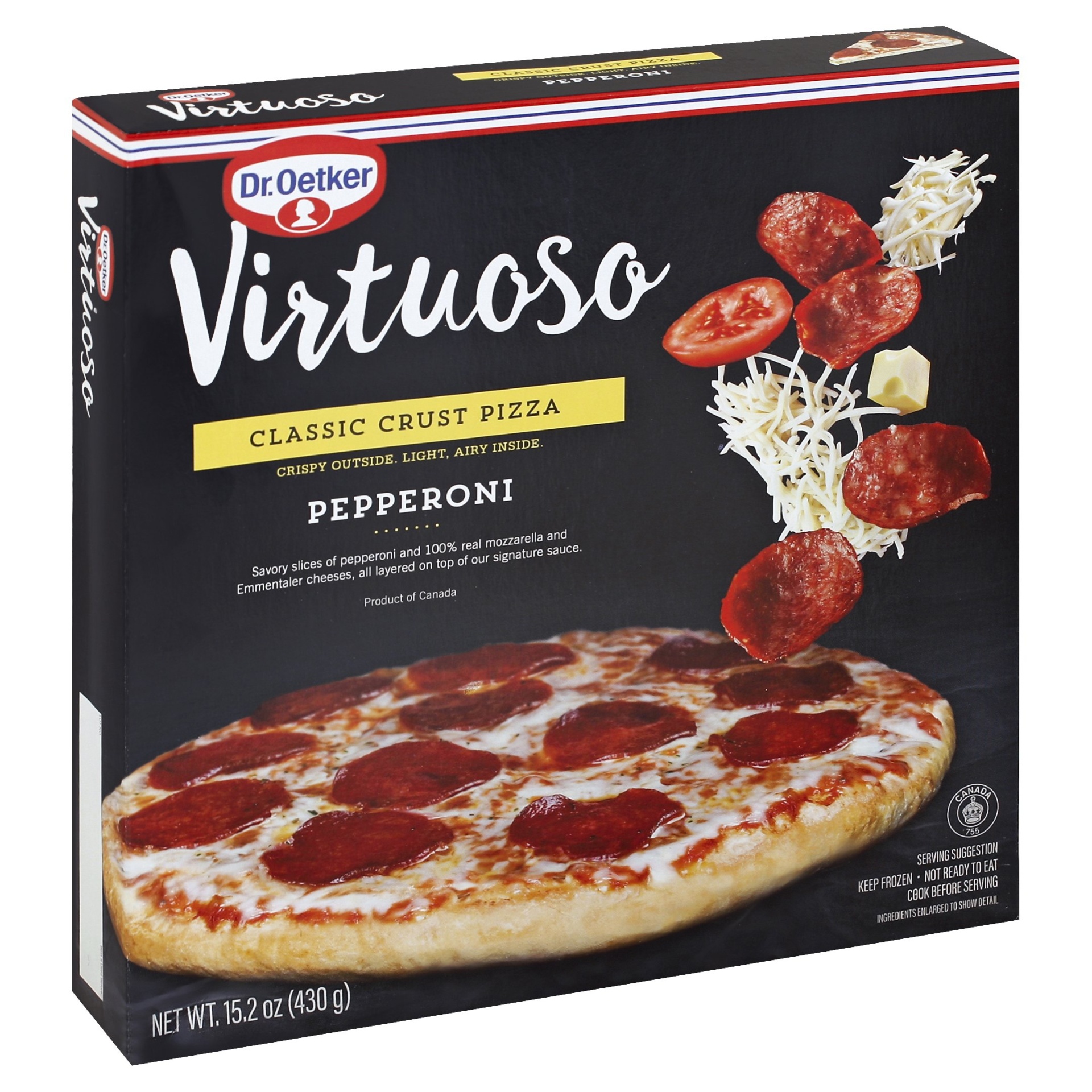 slide 1 of 4, Dr. Oetker Virtuoso Pepperoni Classic Crust Pizza, 15.2 oz