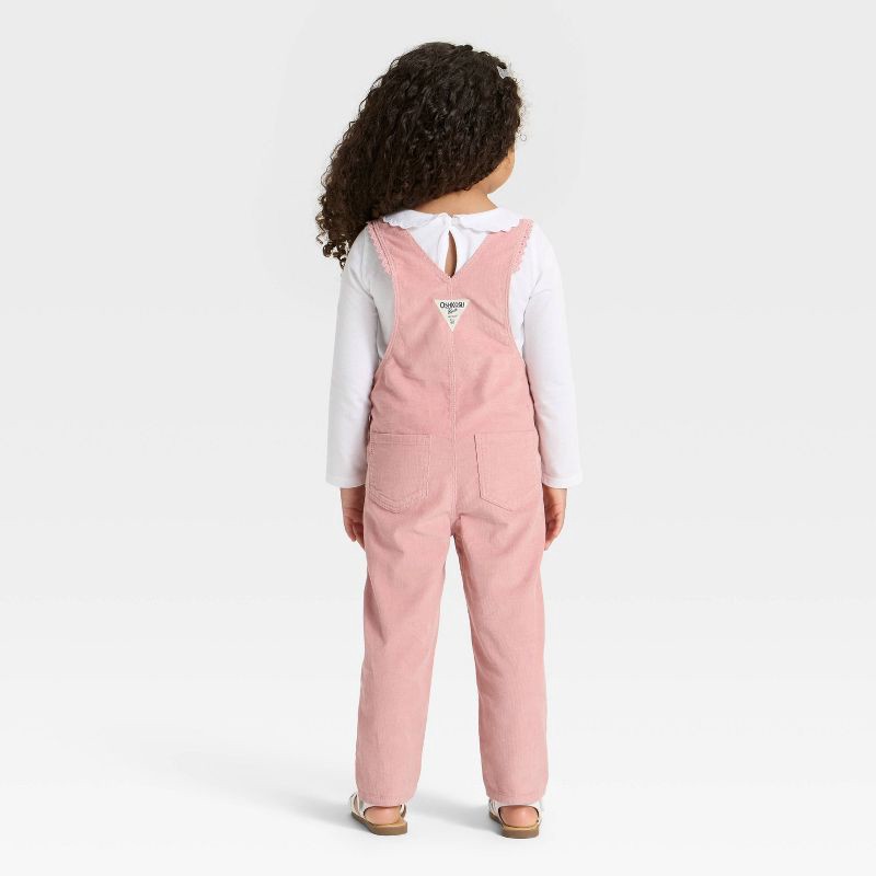 slide 2 of 4, OshKosh B'gosh Toddler Girls' Corduroy Overalls - Pink 5T, 1 ct