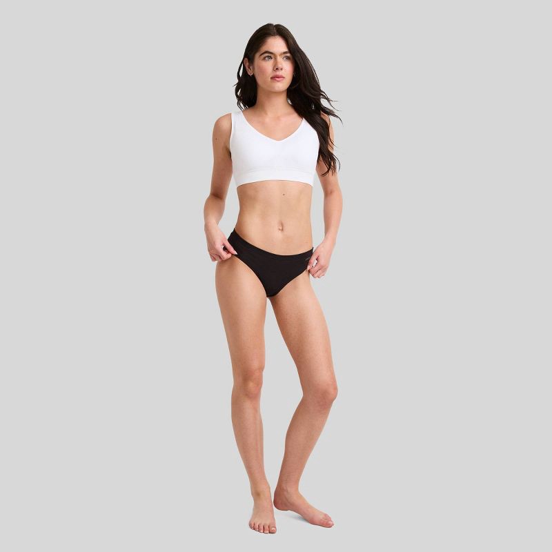 slide 4 of 4, Jockey Generation™ Women's 4pk Cotton Stretch Breathable Bikini Underwear - Black M, 4 ct