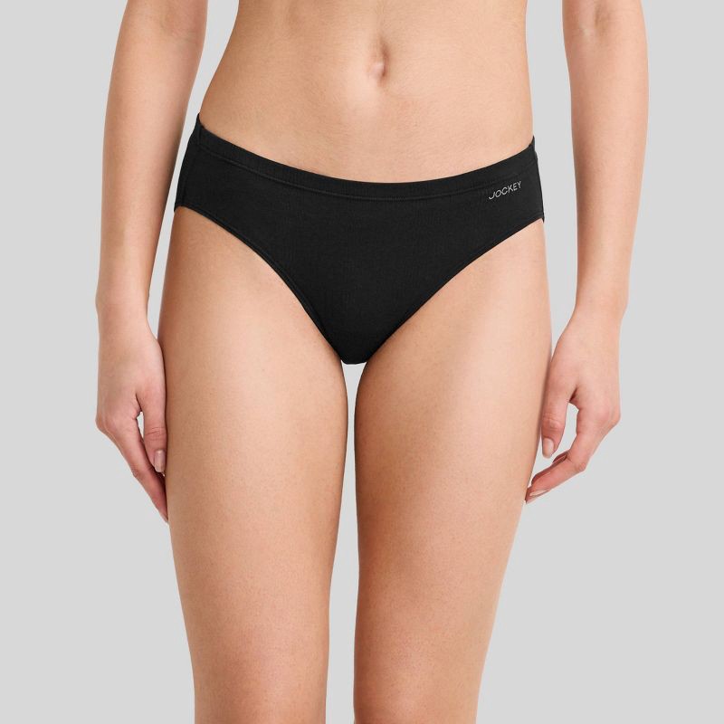 slide 2 of 4, Jockey Generation™ Women's 4pk Cotton Stretch Breathable Bikini Underwear - Black XL, 4 ct