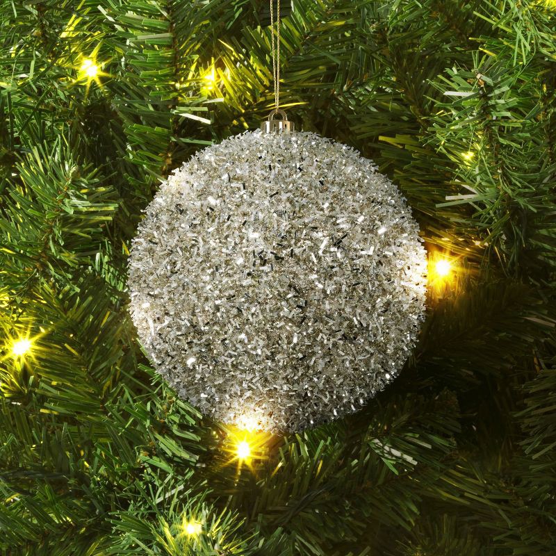 slide 2 of 3, Christmas Tinsel Ball Ornament - Wondershop™, 1 ct