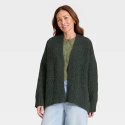 Women's Open Stitch Cozy Cardigan Sweater - Universal Thread™ Dark Gray XS/S