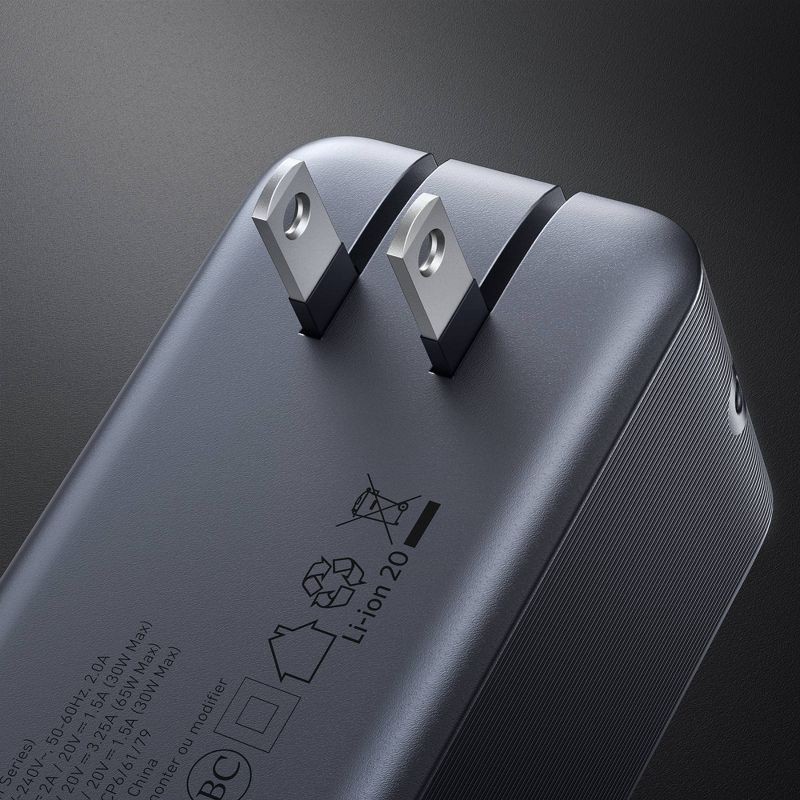 slide 7 of 8, Anker 9600mAh 65W Prime Power Bank Fusion - Black: Dual Device Charging, 240V Output, 1 ct