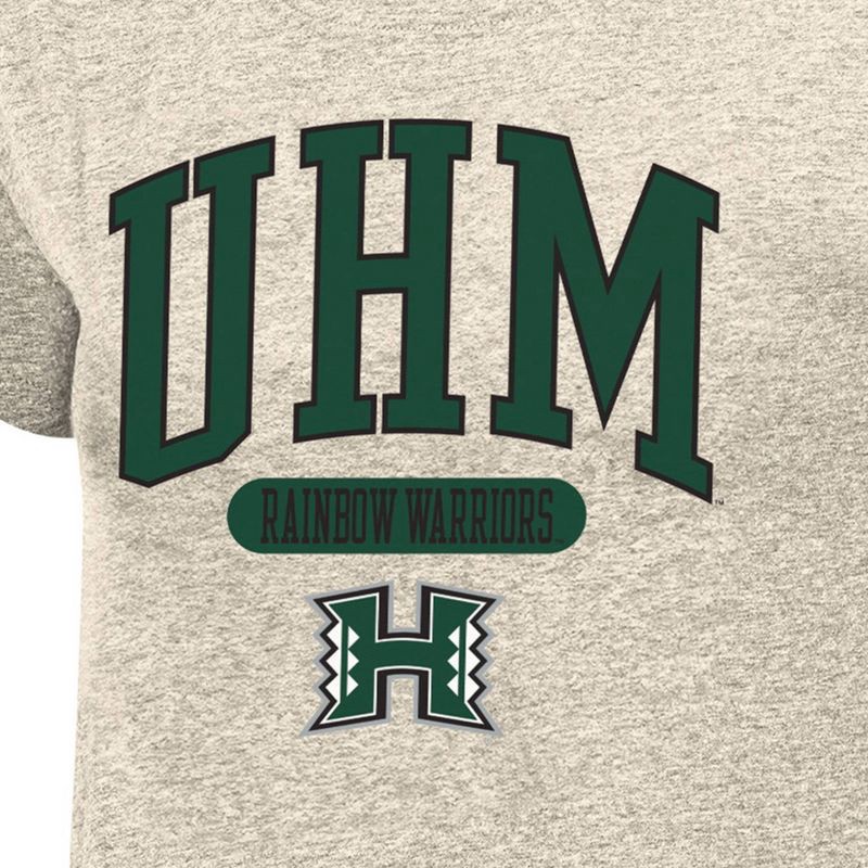 slide 3 of 3, NCAA Hawaii Rainbow Warriors Women's Oatmeal T-Shirt - S, 1 ct