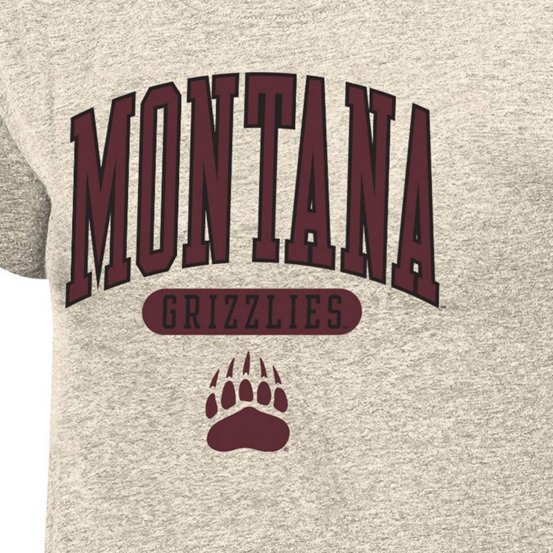 slide 3 of 3, NCAA Montana Grizzlies Women's Oatmeal T-Shirt - M: Cotton-Polyester Blend, Crew Neck, 1 ct
