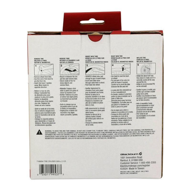 slide 3 of 5, Blackburn 26" Cruiser Bike Tire - Black, 1 ct