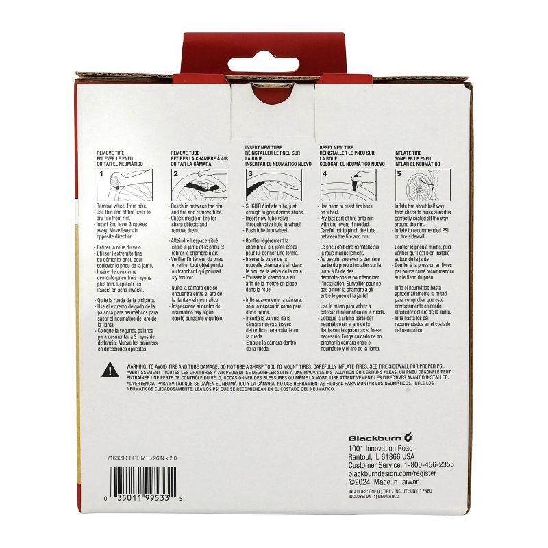 slide 3 of 3, Blackburn 26" Mountain Bike Tire - Black, 1 ct