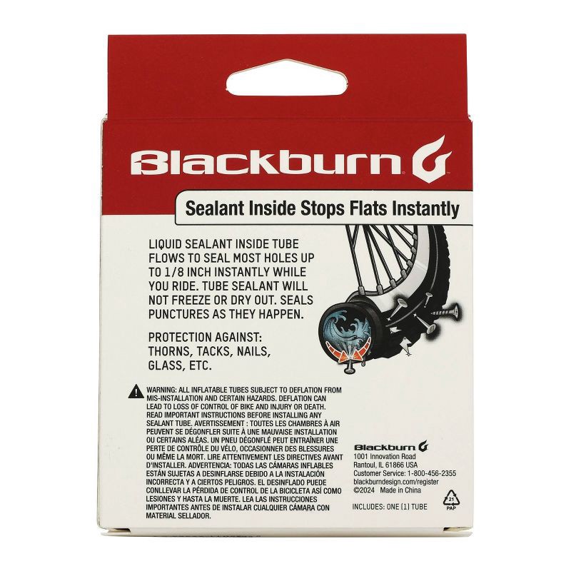 slide 2 of 3, Blackburn 20" Self Sealing Bike Tube - Black, 1 ct