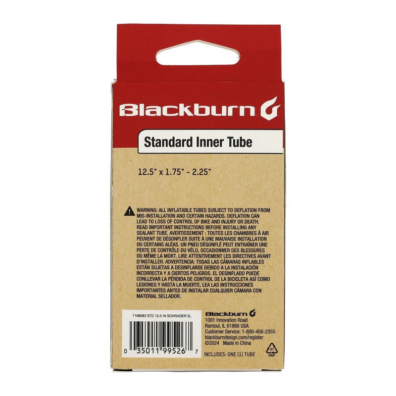 slide 2 of 2, Blackburn 12.5" Bike Tube - Black, 1 ct