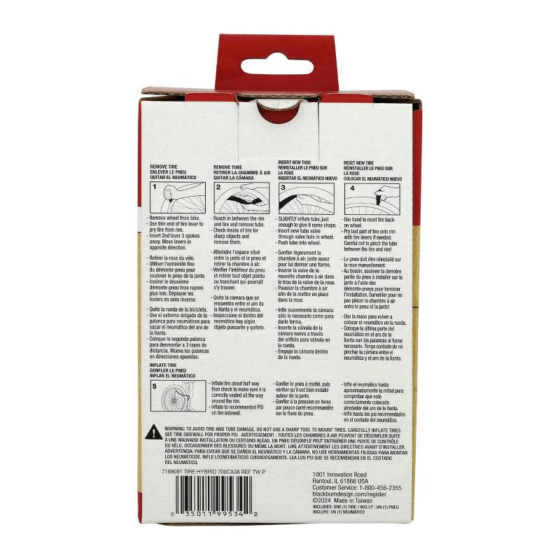 slide 3 of 3, Blackburn Hybrid Bike Tire 700c - Black, 1 ct