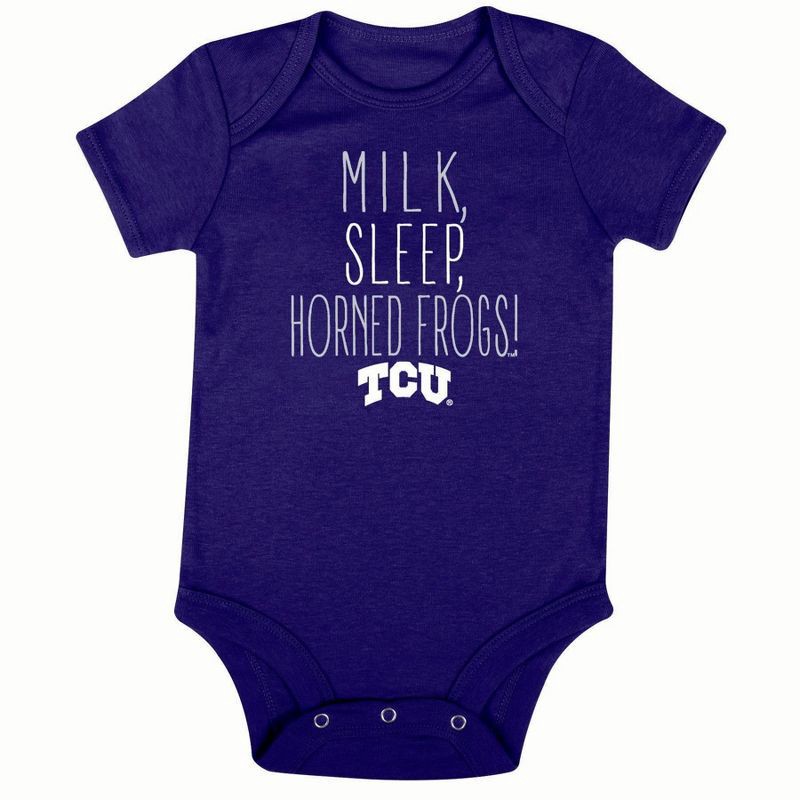slide 3 of 4, NCAA TCU Horned Frogs Infant Boys' 3pk Bodysuit - 6-9M, 3 ct