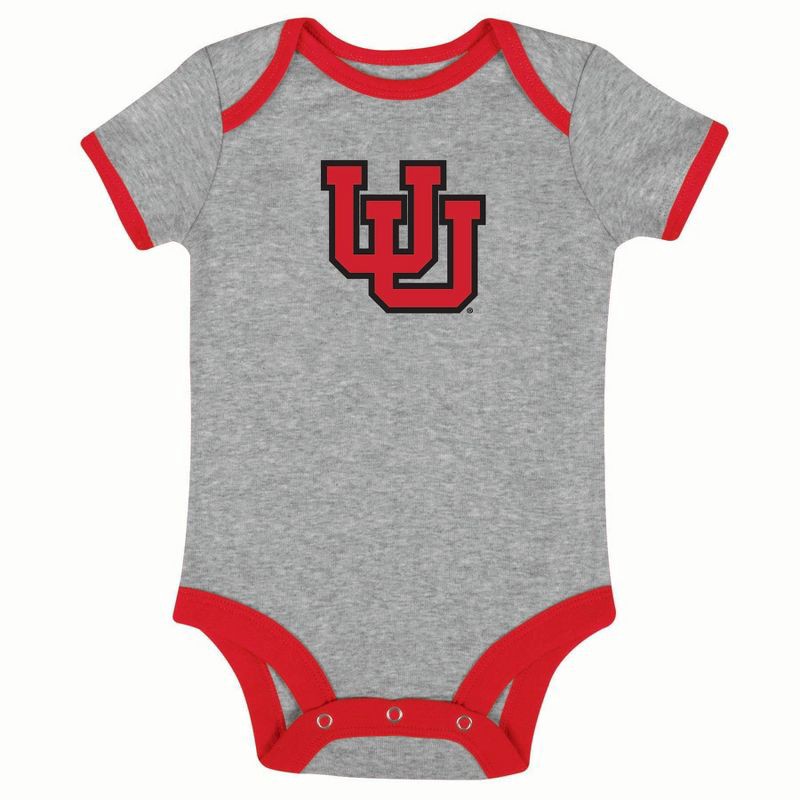 slide 2 of 4, NCAA Utah Utes Infant Boys' 3pk Bodysuit - 6-9M, 3 ct