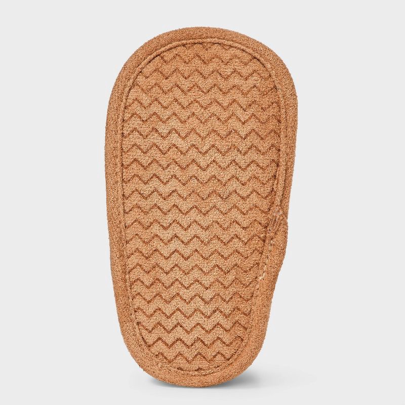 slide 3 of 4, Baby Girls' Suede Plush Booties Crib Shoes - Cat & Jack™ Brown 3-6M, 1 ct