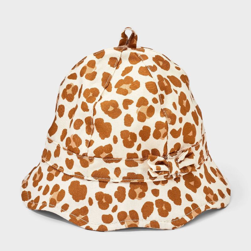 slide 3 of 4, Baby Girls' Leopard Sunhat & Sunglasses Set - Cat & Jack™ Brown 0-6M, 1 ct