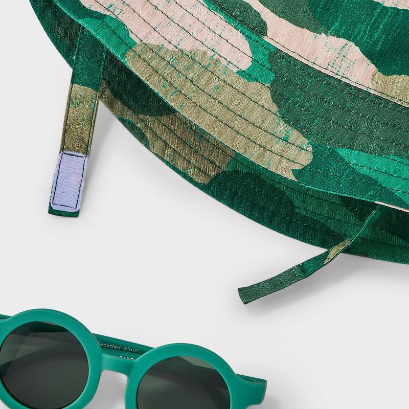 slide 4 of 4, Baby Boys' Camo Sunhat & Sunglasses Set - Cat & Jack™ Green 0-6M, 1 ct