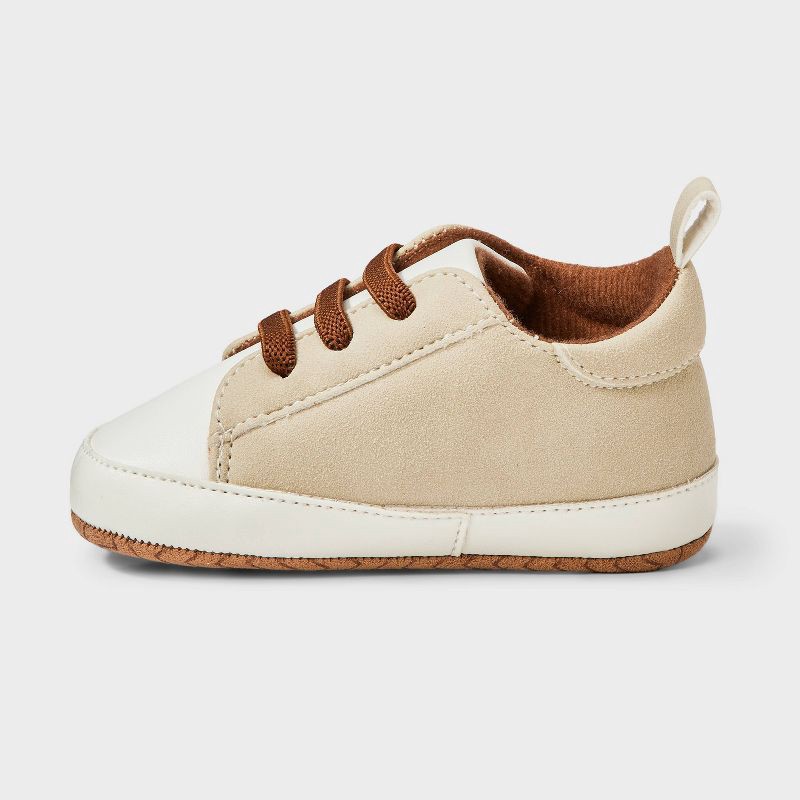 slide 3 of 4, Baby Bear Tennis Crib Shoes - Cat & Jack™ Tan 3-6M, 1 ct