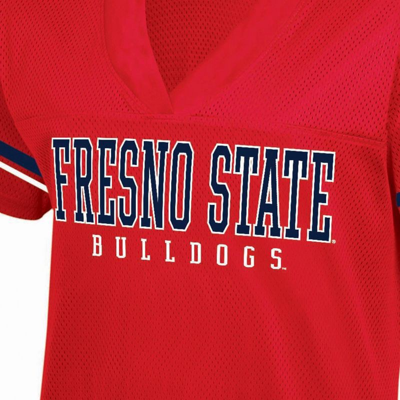 slide 3 of 3, NCAA Fresno State Bulldogs Women's White Jersey - XL, 1 ct